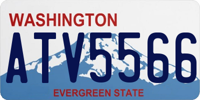 WA license plate ATV5566