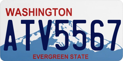 WA license plate ATV5567