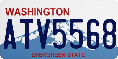 WA license plate ATV5568