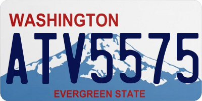 WA license plate ATV5575
