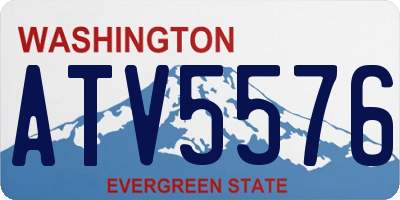 WA license plate ATV5576