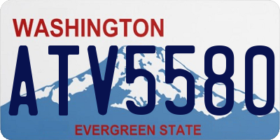 WA license plate ATV5580