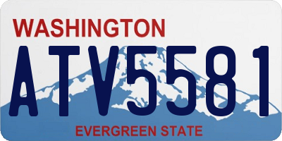 WA license plate ATV5581