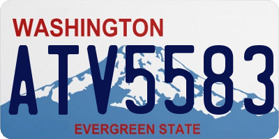 WA license plate ATV5583