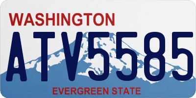 WA license plate ATV5585