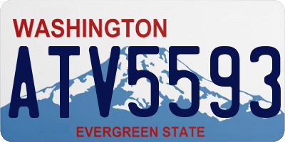 WA license plate ATV5593