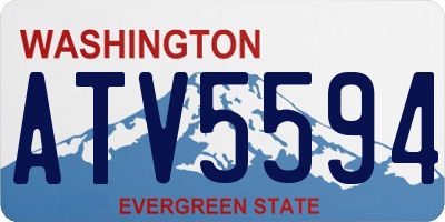 WA license plate ATV5594