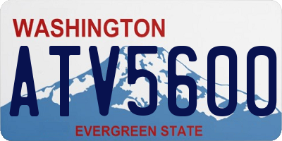 WA license plate ATV5600