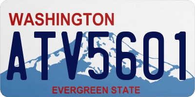 WA license plate ATV5601