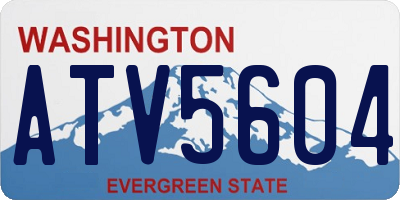 WA license plate ATV5604