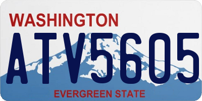 WA license plate ATV5605