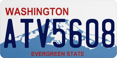 WA license plate ATV5608
