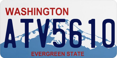 WA license plate ATV5610