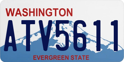 WA license plate ATV5611