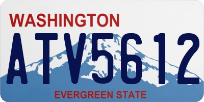 WA license plate ATV5612