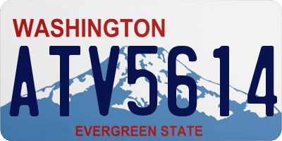 WA license plate ATV5614