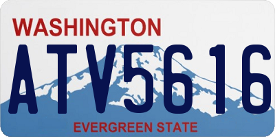 WA license plate ATV5616