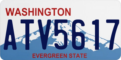WA license plate ATV5617