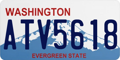 WA license plate ATV5618