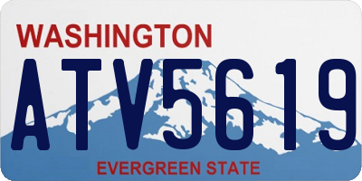 WA license plate ATV5619