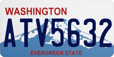 WA license plate ATV5632