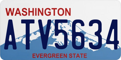 WA license plate ATV5634