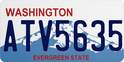 WA license plate ATV5635
