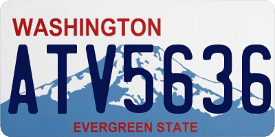 WA license plate ATV5636