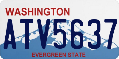 WA license plate ATV5637