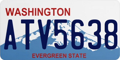 WA license plate ATV5638