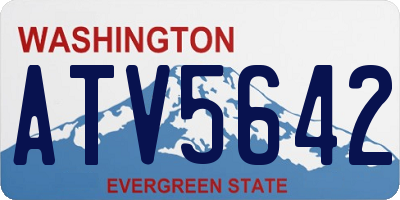 WA license plate ATV5642