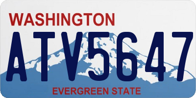 WA license plate ATV5647