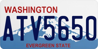 WA license plate ATV5650