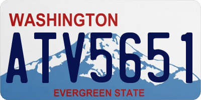 WA license plate ATV5651