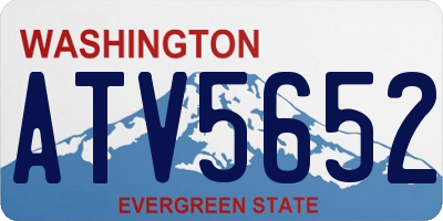 WA license plate ATV5652