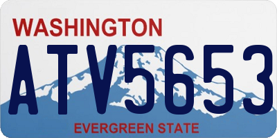 WA license plate ATV5653