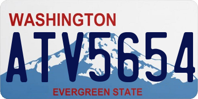 WA license plate ATV5654