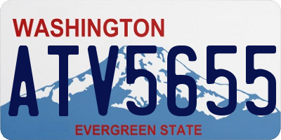 WA license plate ATV5655