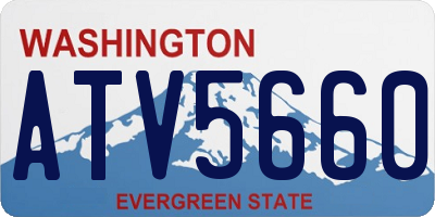 WA license plate ATV5660