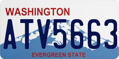 WA license plate ATV5663