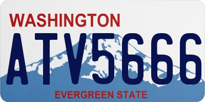 WA license plate ATV5666