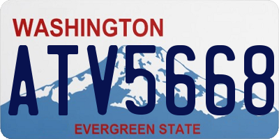 WA license plate ATV5668
