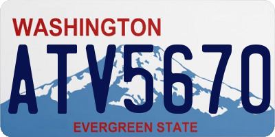 WA license plate ATV5670