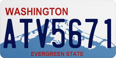 WA license plate ATV5671