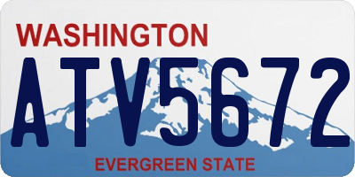 WA license plate ATV5672