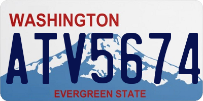 WA license plate ATV5674