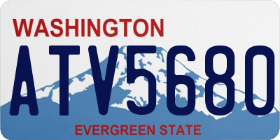 WA license plate ATV5680
