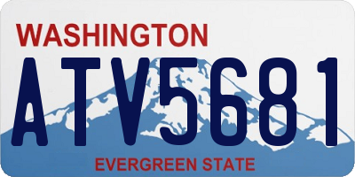 WA license plate ATV5681