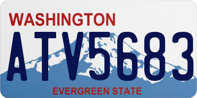 WA license plate ATV5683
