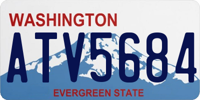 WA license plate ATV5684